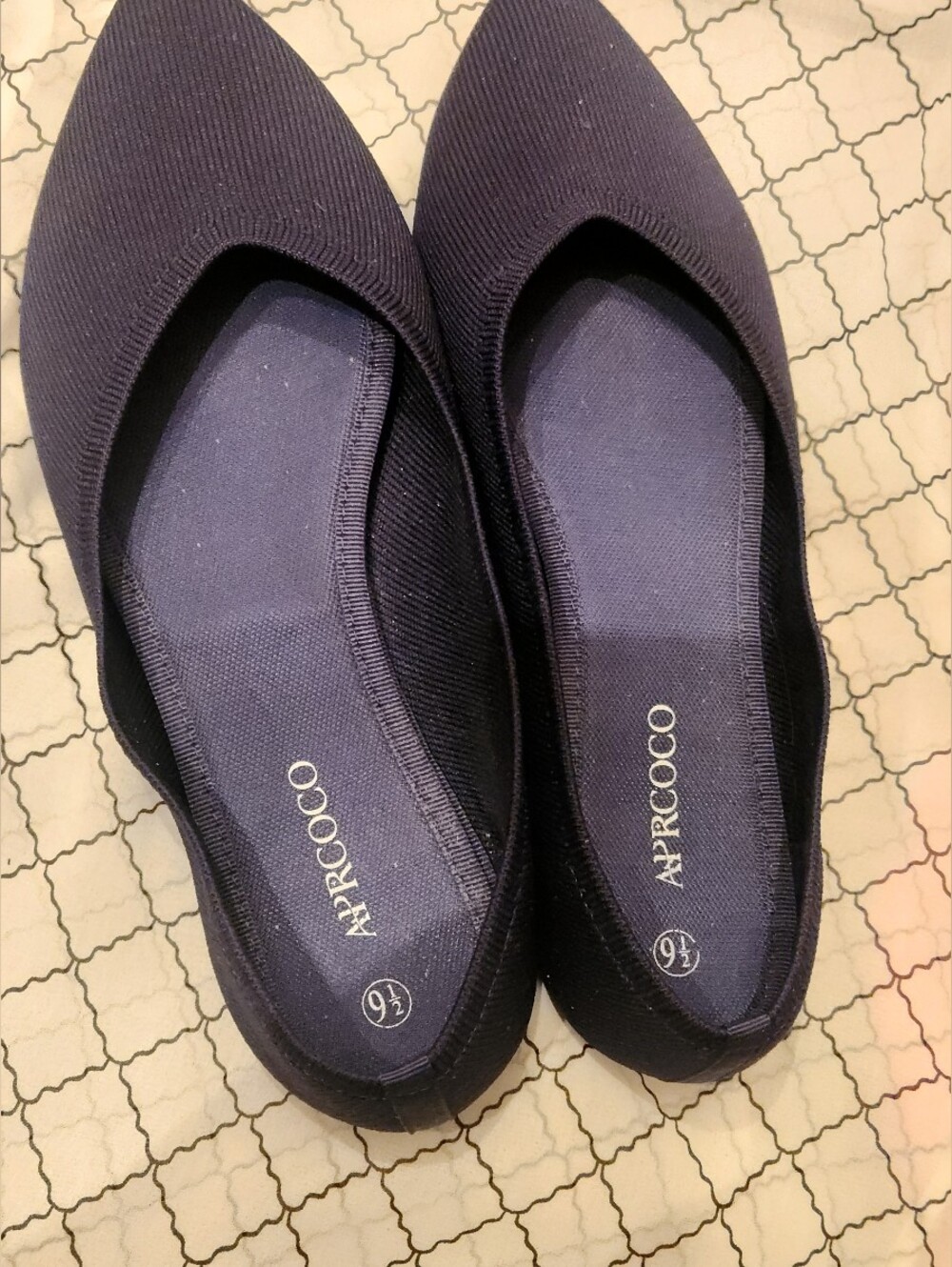 Aprcoco Navy Flat Ballet (Rothy Knockoff) Size 9.5